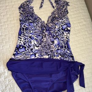 Women’s tankini multi blues